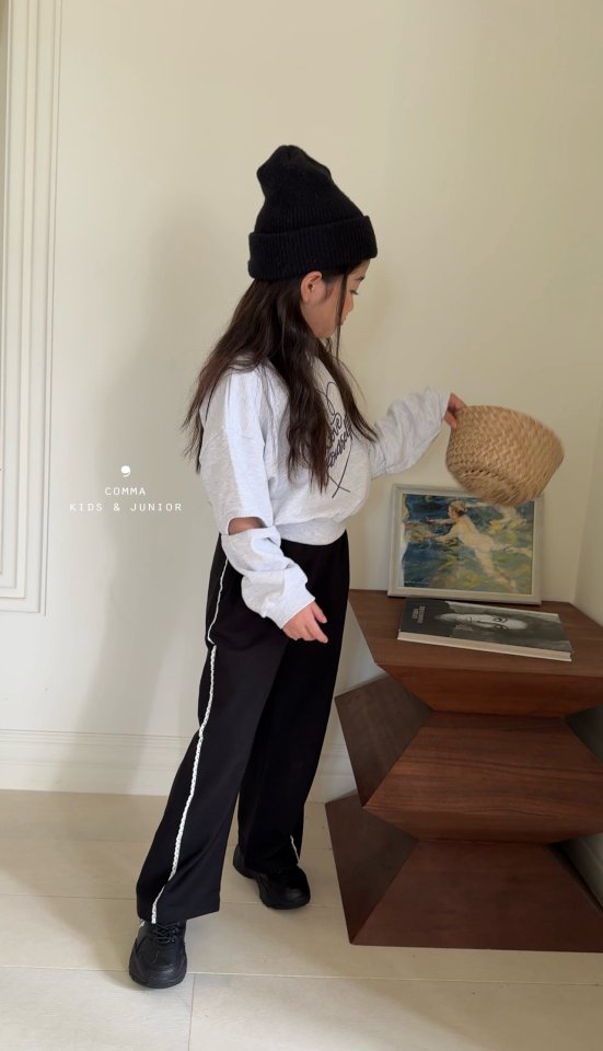 Comma - Korean Children Fashion - #littlefashionista - Slit Sweatshirt - 8