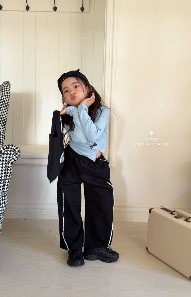 Comma - Korean Children Fashion - #littlefashionista - Diagonal Ribbon Tee - 6