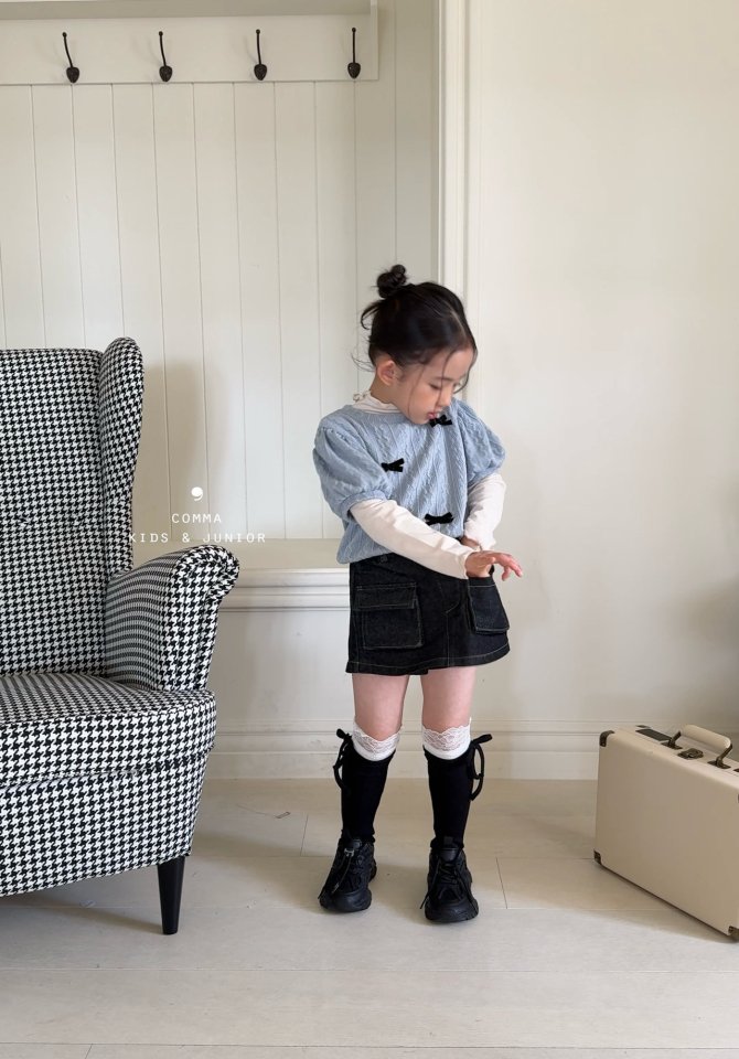 Comma - Korean Children Fashion - #littlefashionista - Short Sleeve Knit - 5