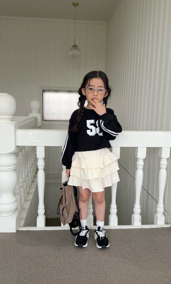Comma - Korean Children Fashion - #littlefashionista - Corduroy Tiered Skirt - 10