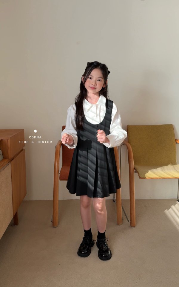 Comma - Korean Children Fashion - #Kfashion4kids - Button Pleated One-piece - 4