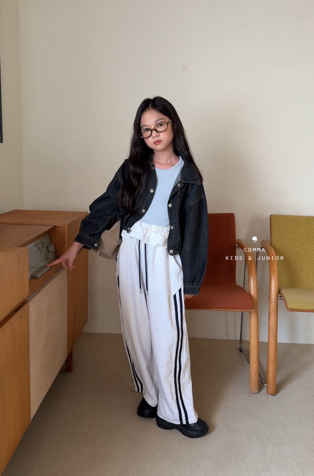 Comma - Korean Children Fashion - #magicofchildhood - Cutline Double Stripe Pants - 6