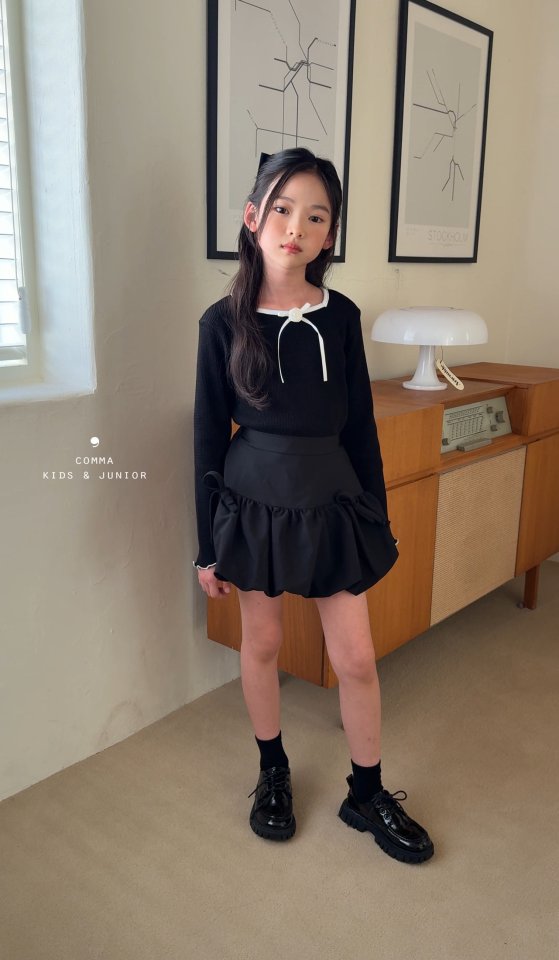 Comma - Korean Children Fashion - #magicofchildhood - Pumpkin Balloon Skirt (Black) - 3