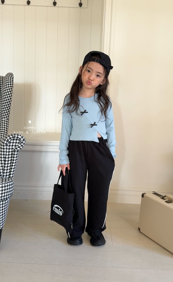Comma - Korean Children Fashion - #magicofchildhood - Diagonal Ribbon Tee - 7