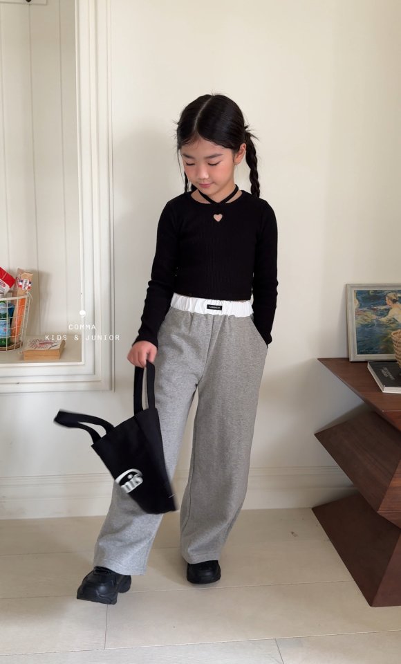 Comma - Korean Children Fashion - #magicofchildhood - Contrast Label Pants - 2
