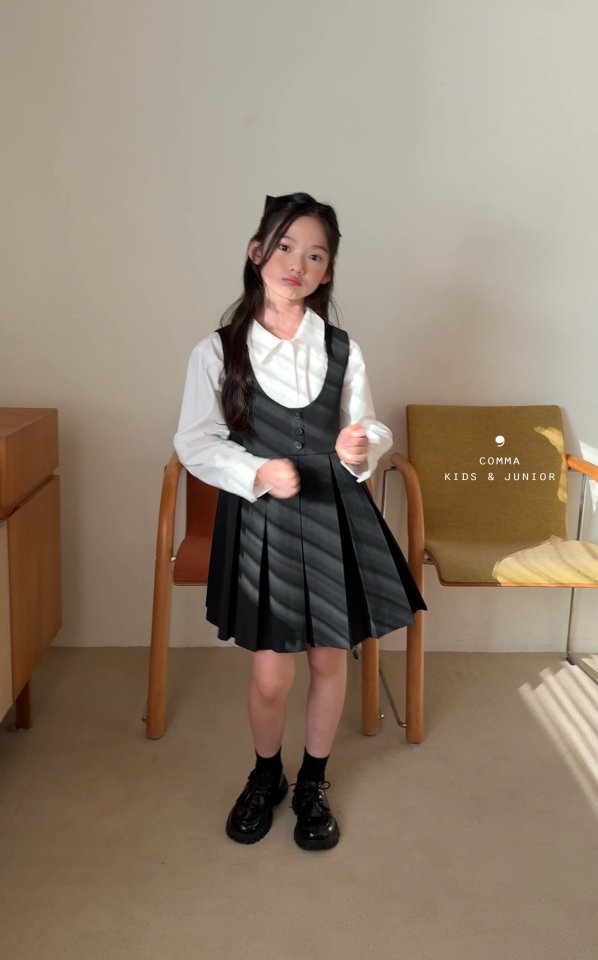 Comma - Korean Children Fashion - #magicofchildhood - Button Pleated One-piece - 5