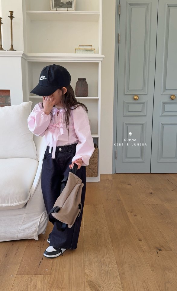 Comma - Korean Children Fashion - #minifashionista - Ribbon Tie Blouse - 9