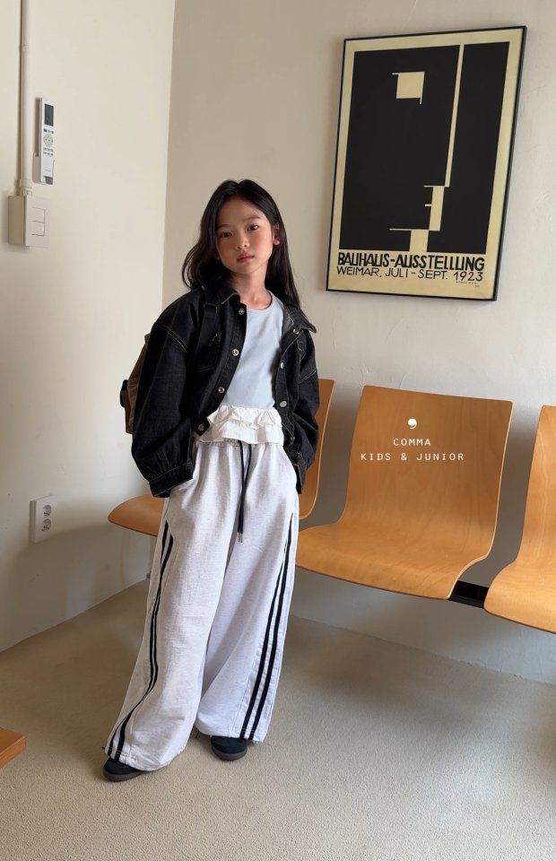 Comma - Korean Children Fashion - #minifashionista - Cutline Double Stripe Pants - 7