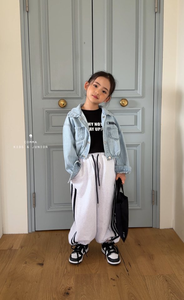 Comma - Korean Children Fashion - #minifashionista - Asymmetrical Print Tee - 6