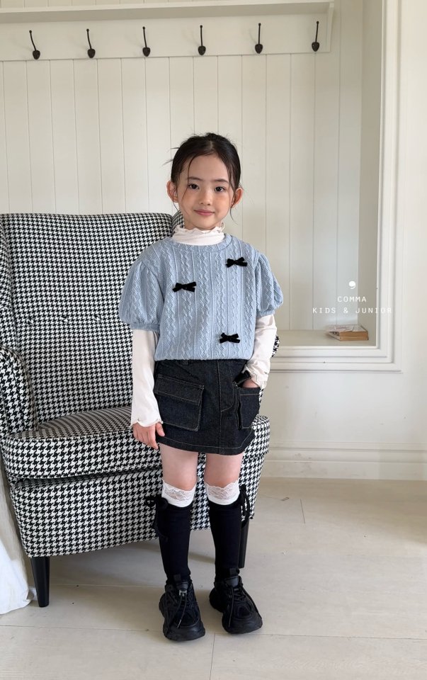 Comma - Korean Children Fashion - #minifashionista - Short Sleeve Knit - 7