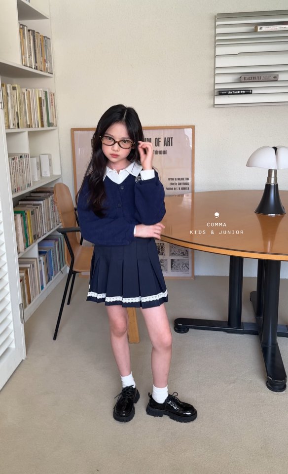 Comma - Korean Children Fashion - #minifashionista - Lace Pleated Skirt - 6