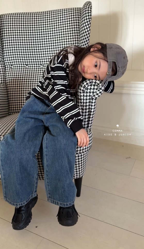 Comma - Korean Children Fashion - #minifashionista - Carpenter Denim Pants - 7