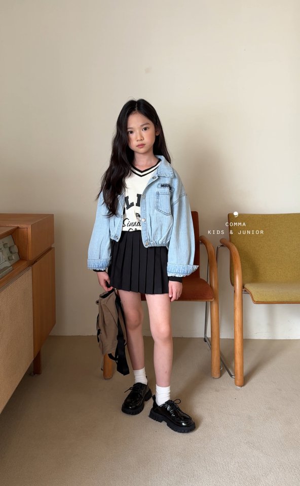 Comma - Korean Children Fashion - #minifashionista - Studded Pleated Skirt - 6