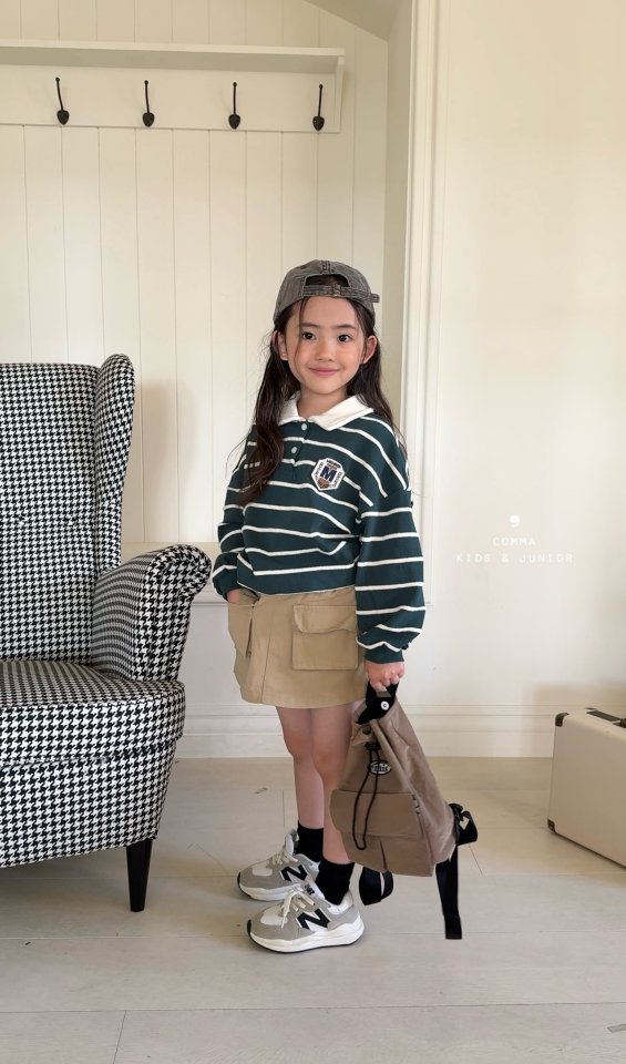Comma - Korean Children Fashion - #prettylittlegirls - Collar Sweatshirt - 3