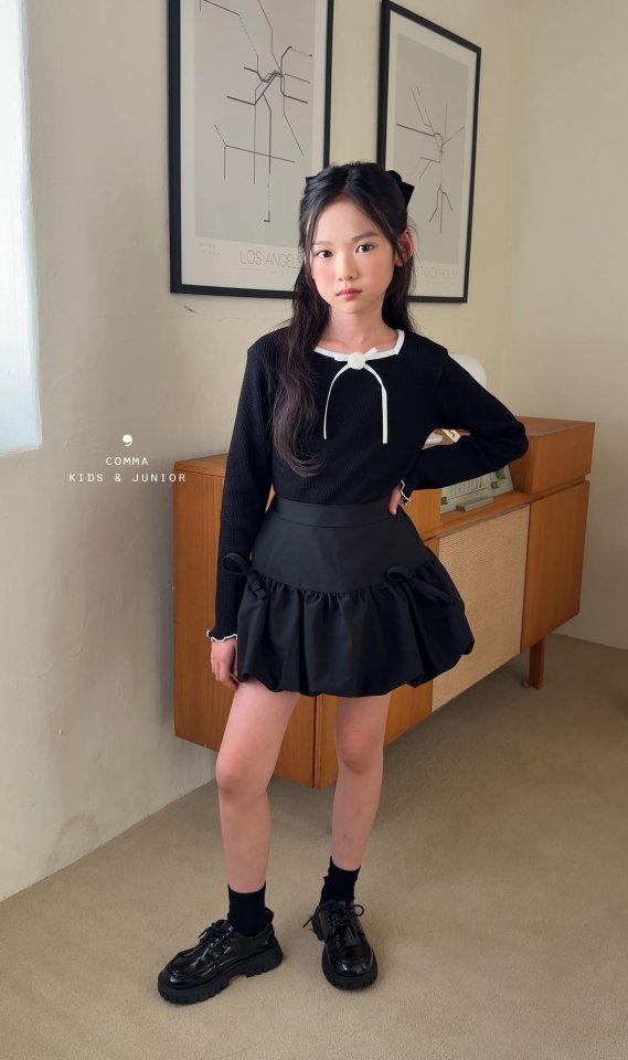 Comma - Korean Children Fashion - #prettylittlegirls - Pumpkin Balloon Skirt (Black) - 5