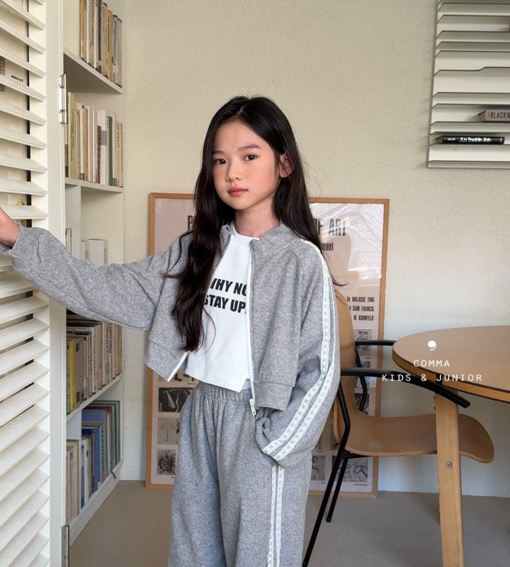 Comma - Korean Children Fashion - #prettylittlegirls - Terry Zip-up