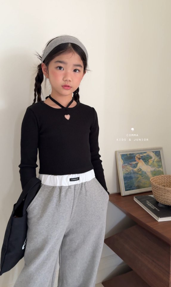 Comma - Korean Children Fashion - #minifashionista - Contrast Label Pants - 4