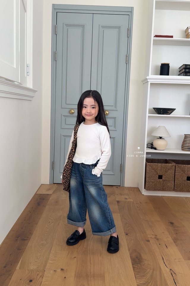 Comma - Korean Children Fashion - #prettylittlegirls - Frill Contrast Tee - 9