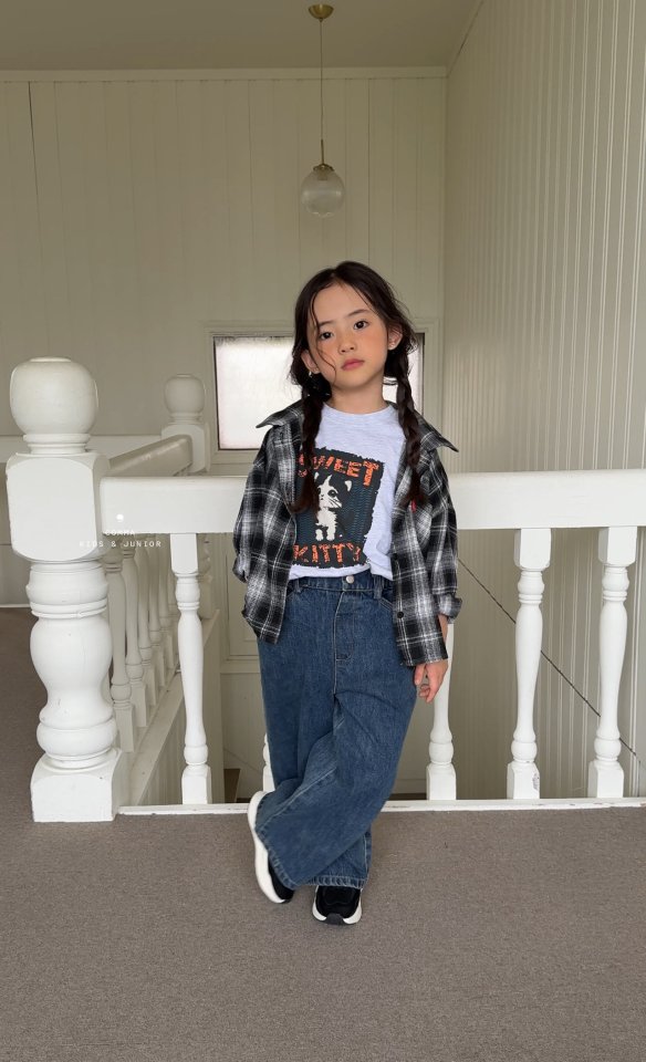 Comma - Korean Children Fashion - #prettylittlegirls - Carpenter Denim Pants - 8
