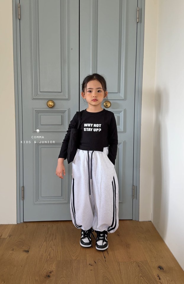 Comma - Korean Children Fashion - #stylishchildhood - Cutline Double Stripe Pants - 11