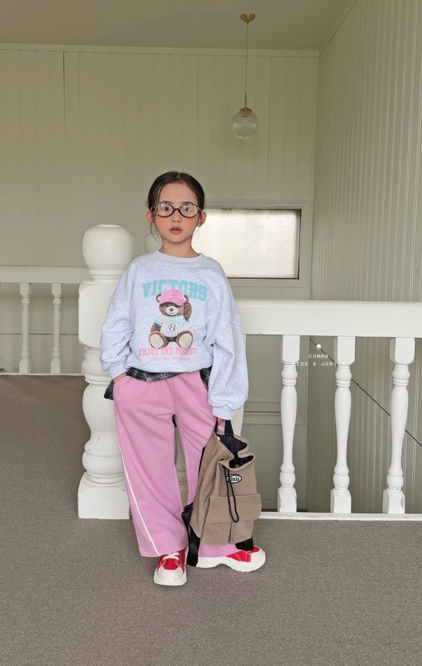 Comma - Korean Children Fashion - #stylishchildhood - Bear Sweatshirt - 2