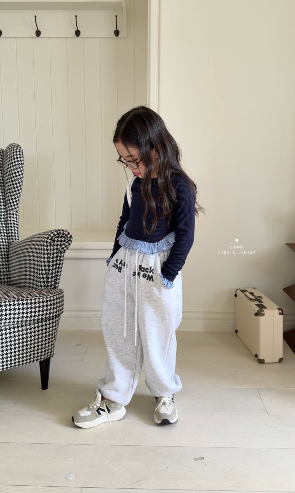 Comma - Korean Children Fashion - #stylishchildhood - Frill Contrast Tee - 12