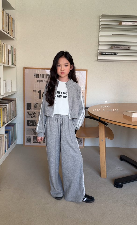 Comma - Korean Children Fashion - #todddlerfashion - Terry Zip-up - 2