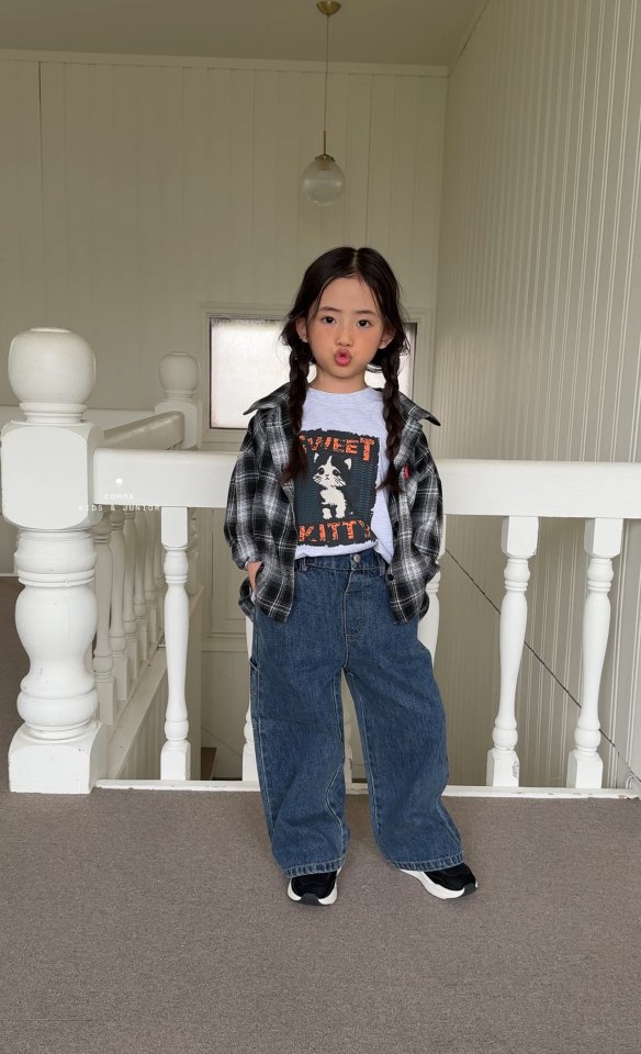 Comma - Korean Children Fashion - #todddlerfashion - Carpenter Denim Pants - 9