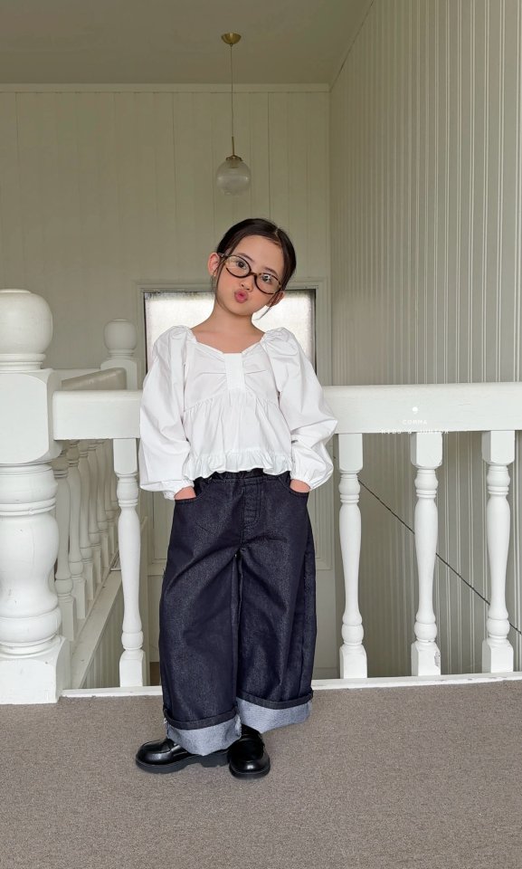 Comma - Korean Children Fashion - #todddlerfashion - Big Ribbon Blouse - 7