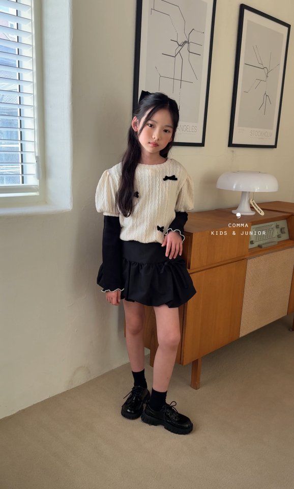 Comma - Korean Children Fashion - #toddlerclothing - Pumpkin Balloon Skirt (Black) - 7