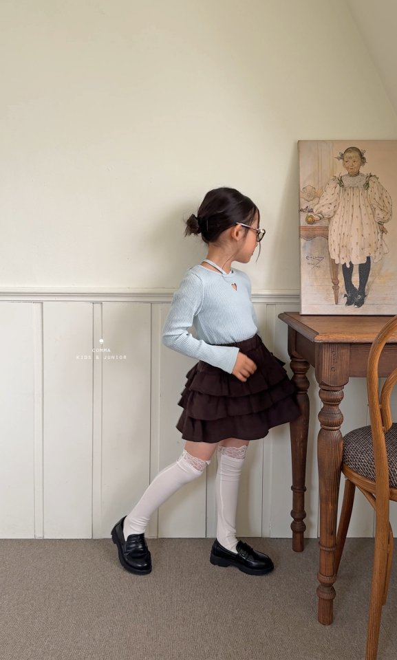 Comma - Korean Children Fashion - #toddlerclothing - Punched String Tee - 12