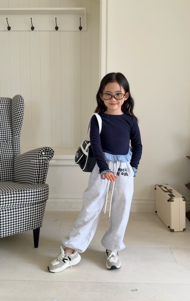 Comma - Korean Children Fashion - #toddlerclothing - Frill Contrast Tee - 11
