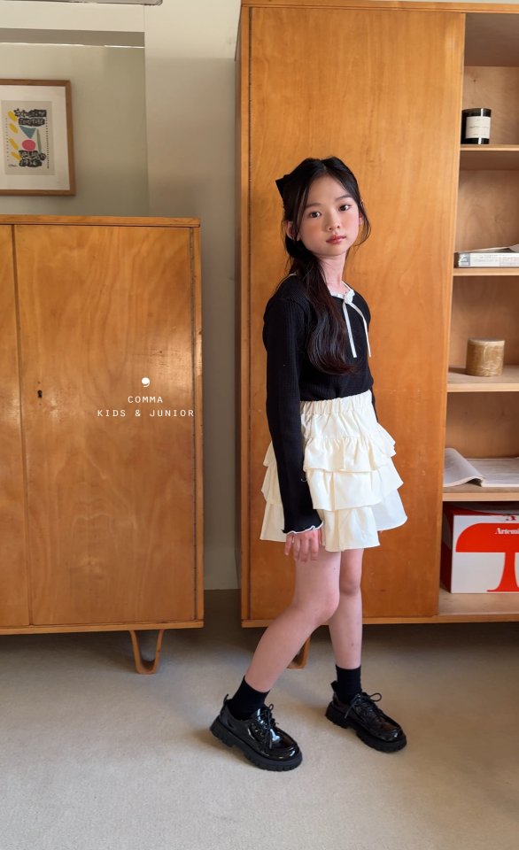 Comma - Korean Children Fashion - #todddlerfashion - Flower Contrast Tee - 4