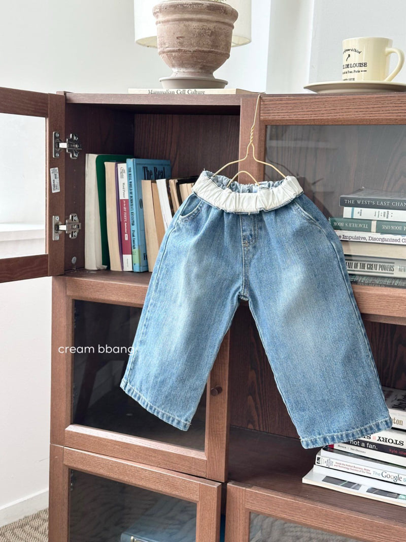 Cream Bbang - Korean Children Fashion - #Kfashion4kids - Waist Denim Pants - 6