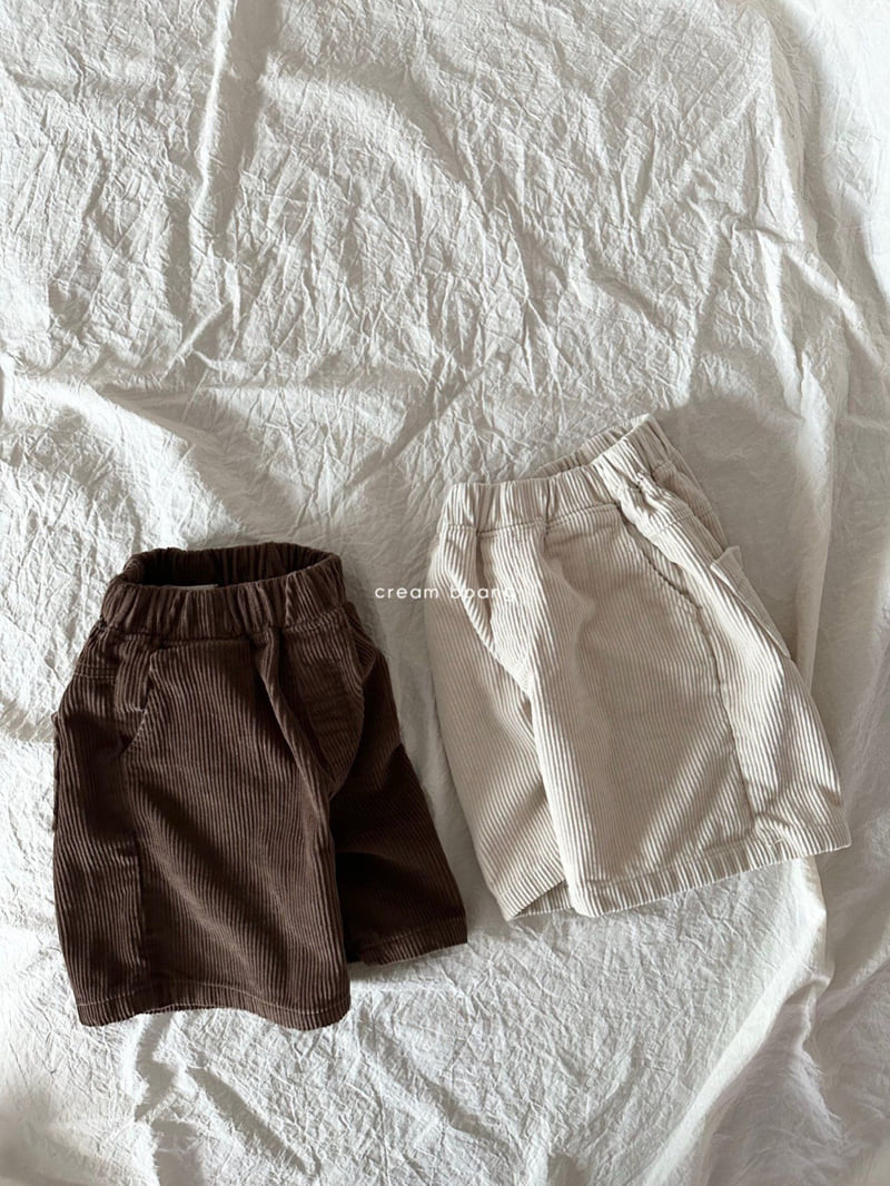 Cream Bbang - Korean Children Fashion - #childofig - Bermuda Corduroy Pants