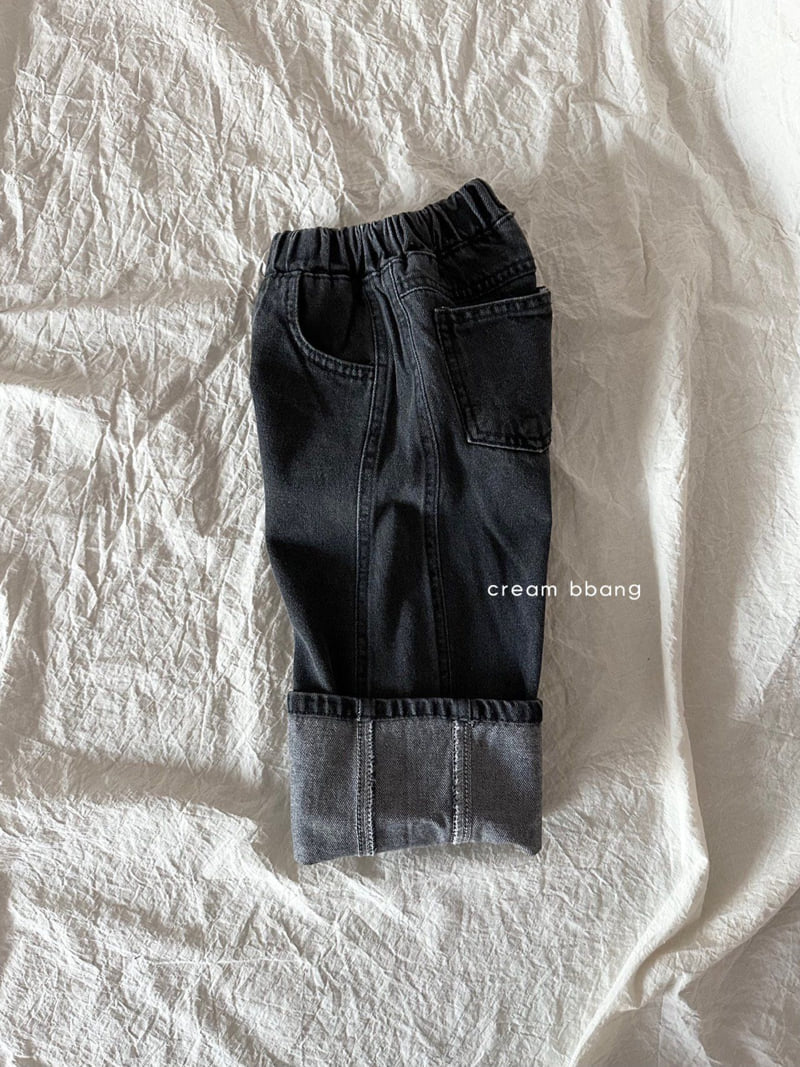 Cream Bbang - Korean Children Fashion - #childofig - Rolled Hem Denim Pants - 12