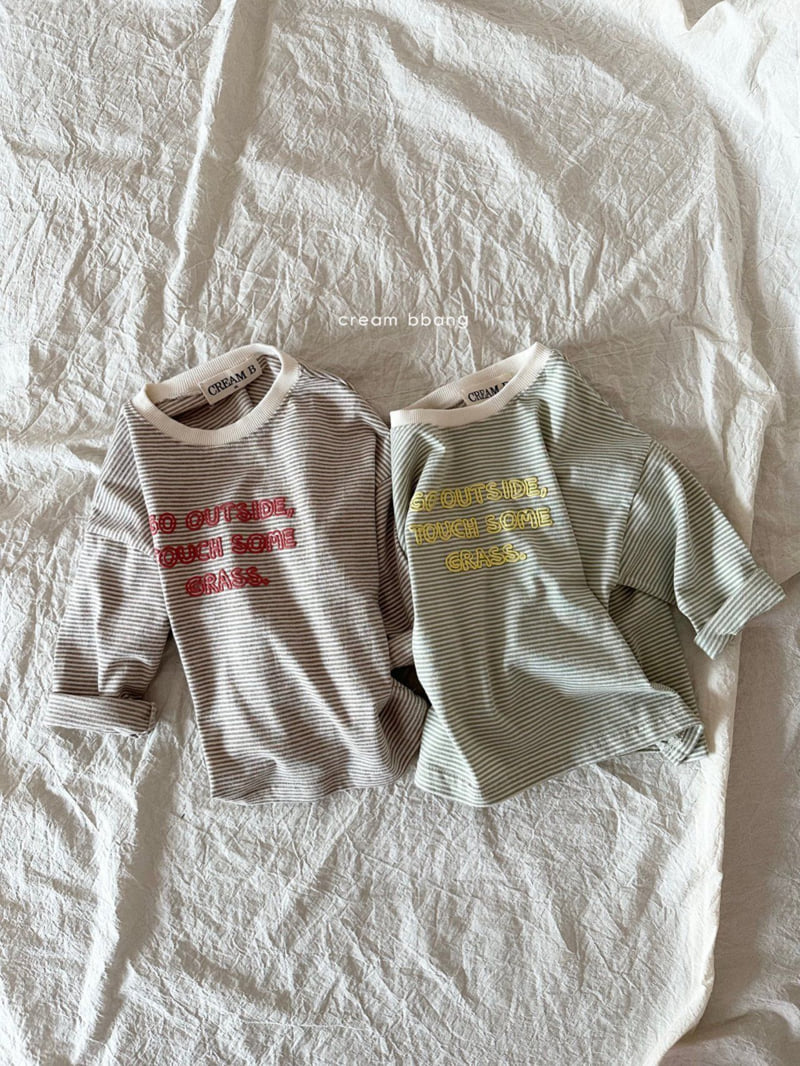 Cream Bbang - Korean Children Fashion - #discoveringself - Printed Stripe Tee