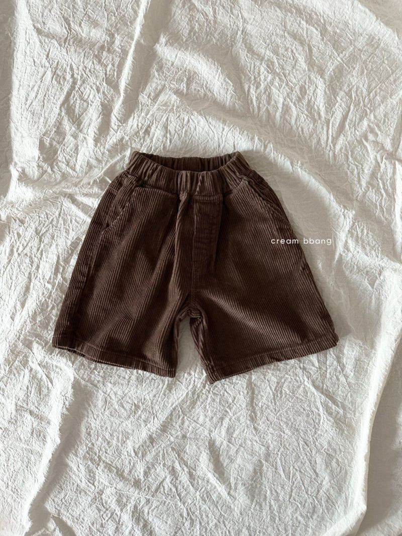 Cream Bbang - Korean Children Fashion - #fashionkids - Bermuda Corduroy Pants - 5