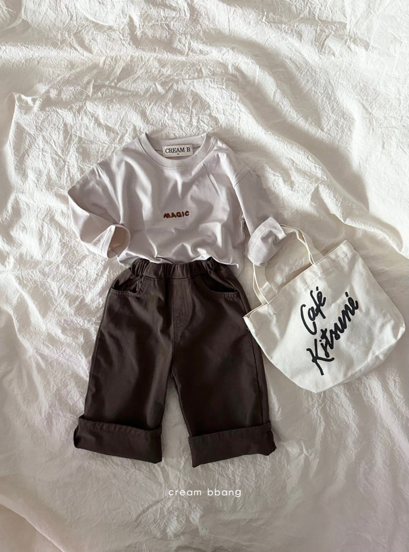 Cream Bbang - Korean Children Fashion - #fashionkids - Wide Cotton Pants - 12