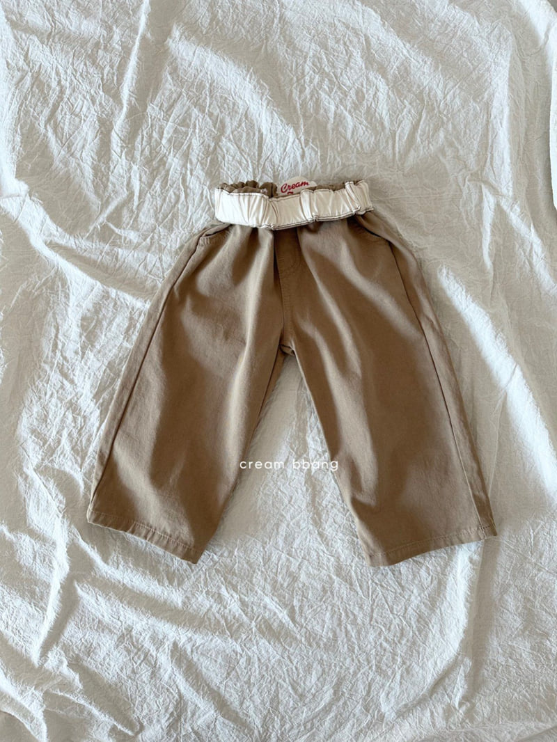 Cream Bbang - Korean Children Fashion - #fashionkids - Waist Cotton Pants - 6