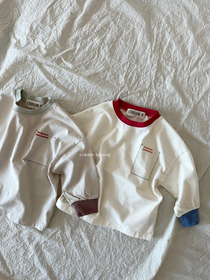 Cream Bbang - Korean Children Fashion - #fashionkids - Embroidered Tee