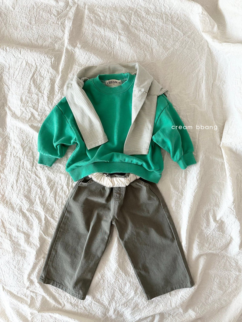 Cream Bbang - Korean Children Fashion - #kidsshorts - Pigment Washed Sweatshirt - 11
