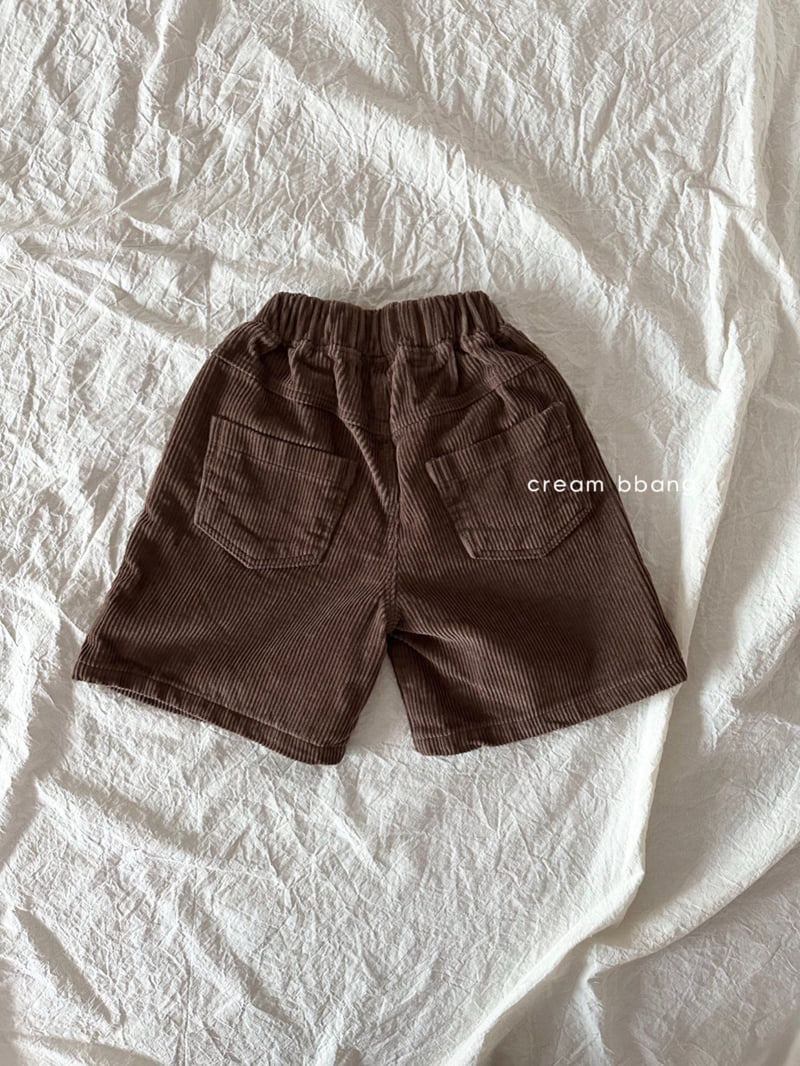 Cream Bbang - Korean Children Fashion - #kidsshorts - Bermuda Corduroy Pants - 6