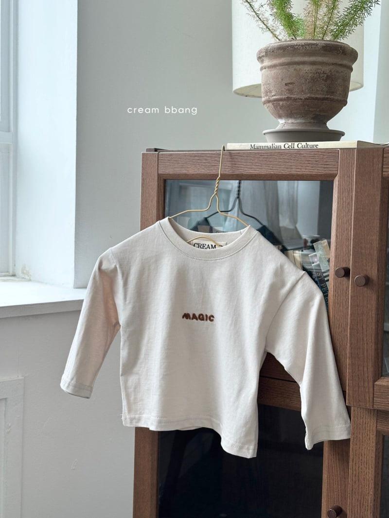 Cream Bbang - Korean Children Fashion - #kidsshorts - Magic Embroidered Tee - 8