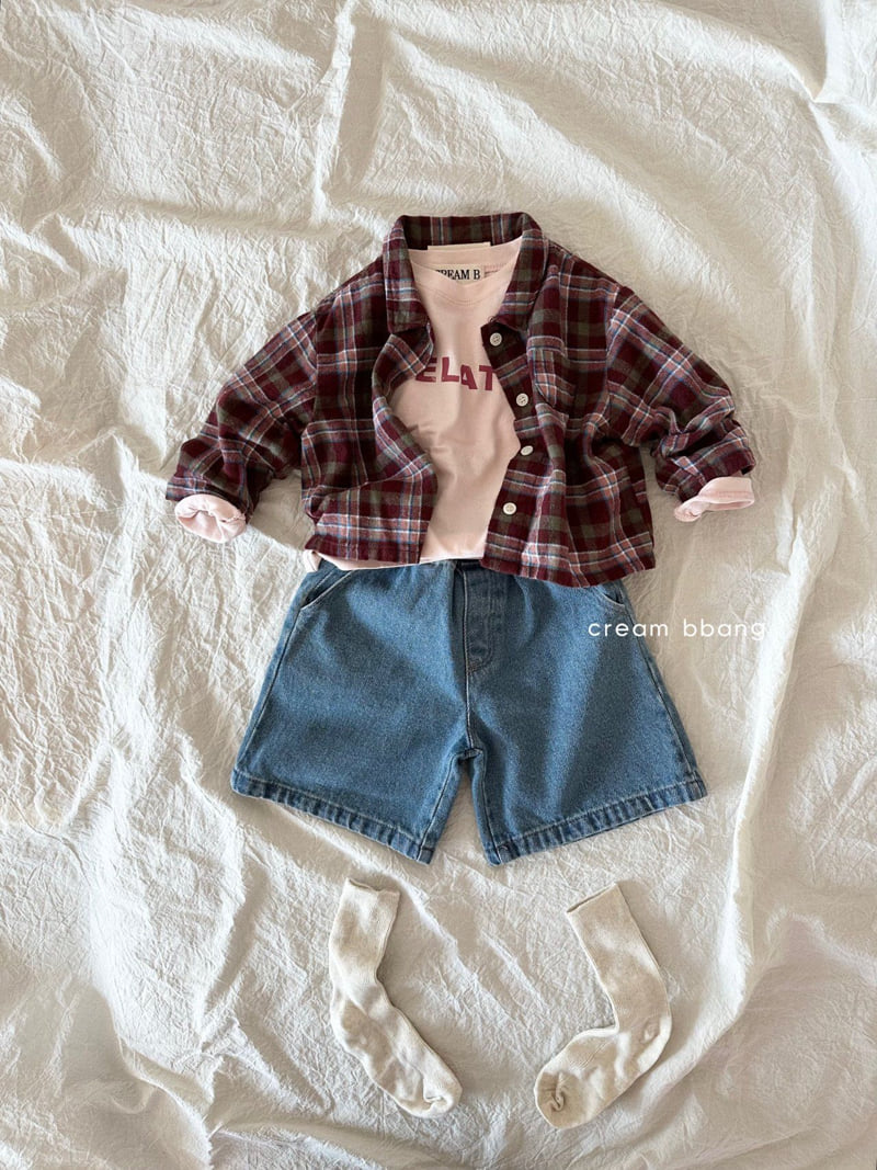Cream Bbang - Korean Children Fashion - #kidsstore - Bermuda Denim Pants - 10