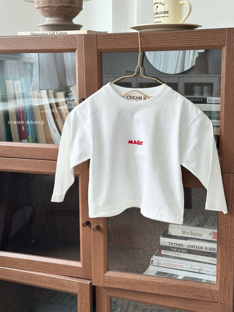 Cream Bbang - Korean Children Fashion - #kidsstore - Magic Embroidered Tee - 9
