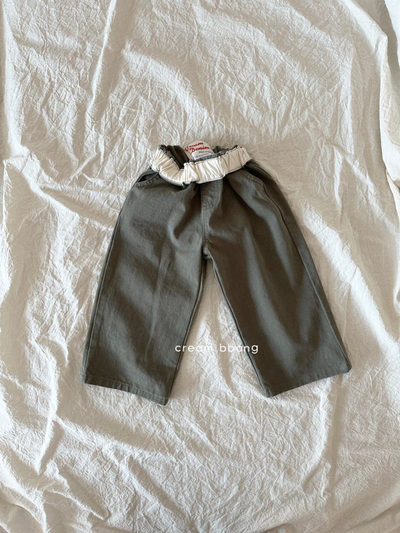 Cream Bbang - Korean Children Fashion - #kidsstore - Waist Cotton Pants - 8