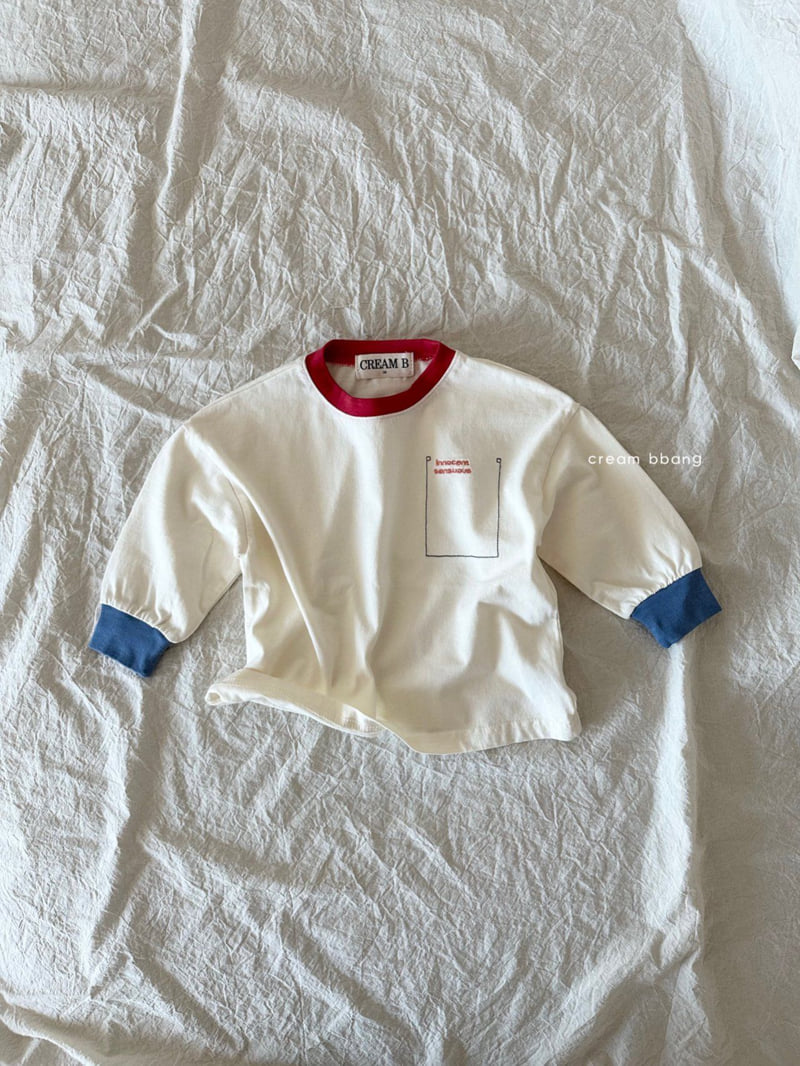 Cream Bbang - Korean Children Fashion - #kidsstore - Embroidered Tee - 3