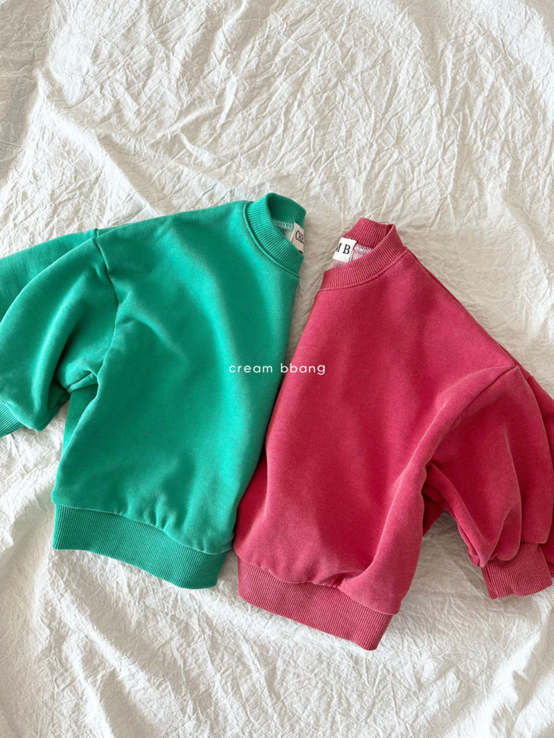 Cream Bbang - Korean Children Fashion - #littlefashionista - Pigment Washed Sweatshirt
