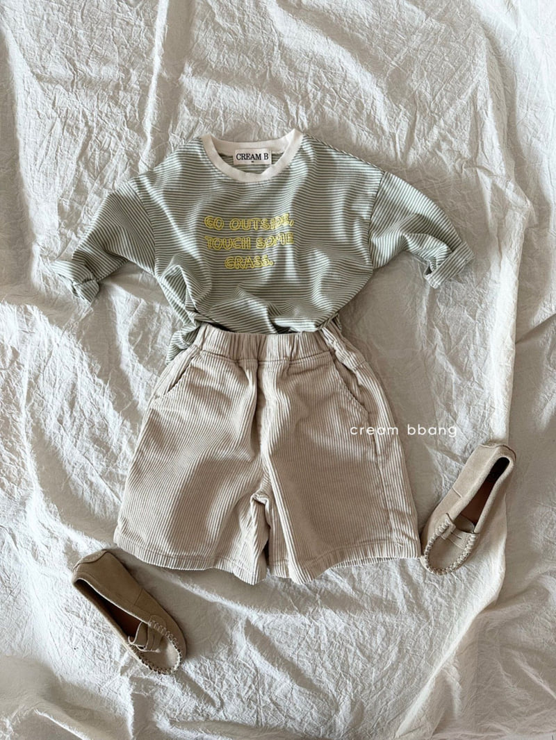 Cream Bbang - Korean Children Fashion - #littlefashionista - Bermuda Corduroy Pants - 10